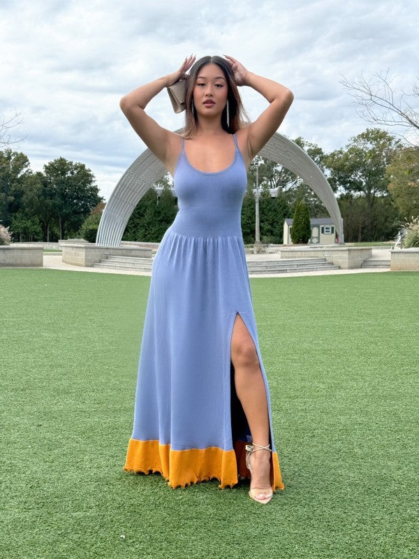The Oasis Color Block Dress See size chart under “more details” The Fashion Celestial