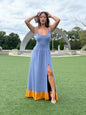 The Oasis Color Block Dress See size chart under “more details” The Fashion Celestial