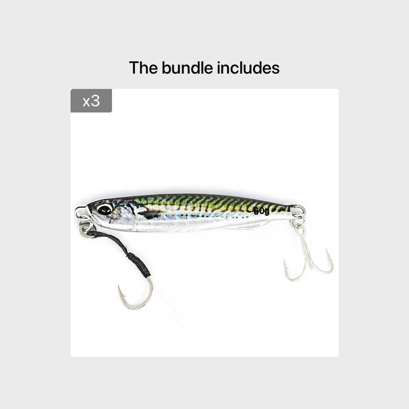B&U Metal Cast Jig - 3D Printed Spoon Casting Jigging for Saltwater Fishing - 30G/40G/60G Artificial Bait Tackle with Enhanced Durability and Realistic Design NovaCart