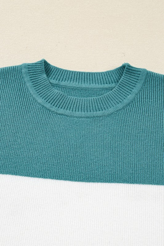 Colorblock Ribbed Knit Long Sleeve Sweater Shop Style & More | Fresh Looks, Everyday Deals & Free Shipping