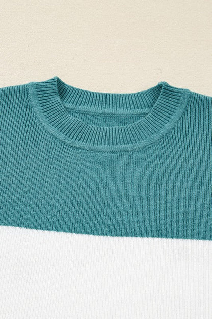 Colorblock Ribbed Knit Long Sleeve Sweater Shop Style & More | Fresh Looks, Everyday Deals & Free Shipping