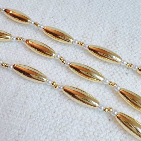 Golden Tube Bead Necklace Shop Style & More | Fresh Looks, Everyday Deals & Free Shipping