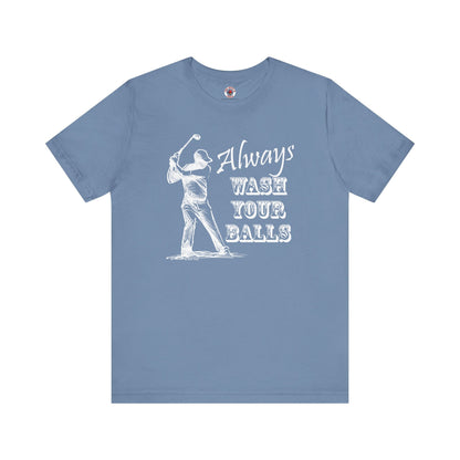 Always Wash Your Balls Golf T-shirt The Devil's Pickle