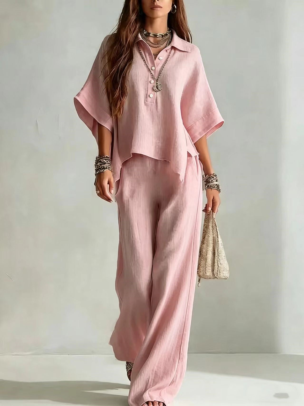 Women's Casual Sleeveless Top & Full-Length Pants Two-Piece Set FitiqueFit