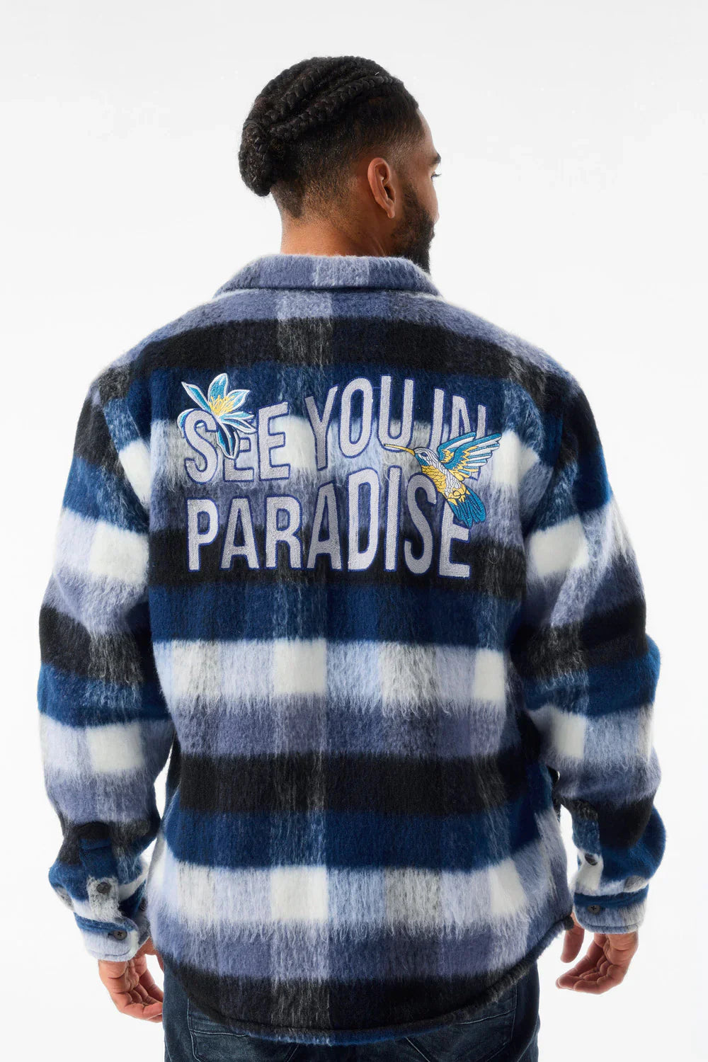 Jordan Craig See You In Paradise Sherpa Jacket - Blue Denim Exchange
