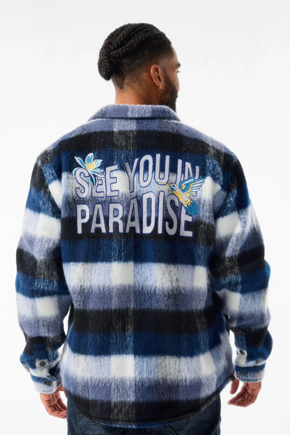 Jordan Craig See You In Paradise Sherpa Jacket - Blue Denim Exchange