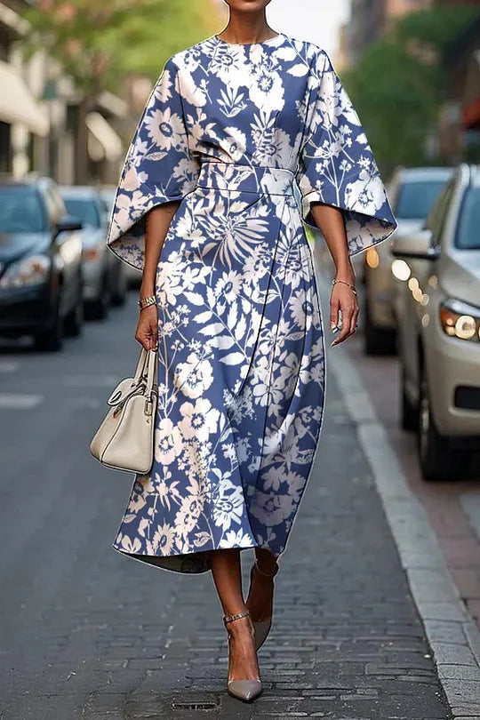 Female Creative Casual Printing Elegant Dress Grayceful LLC