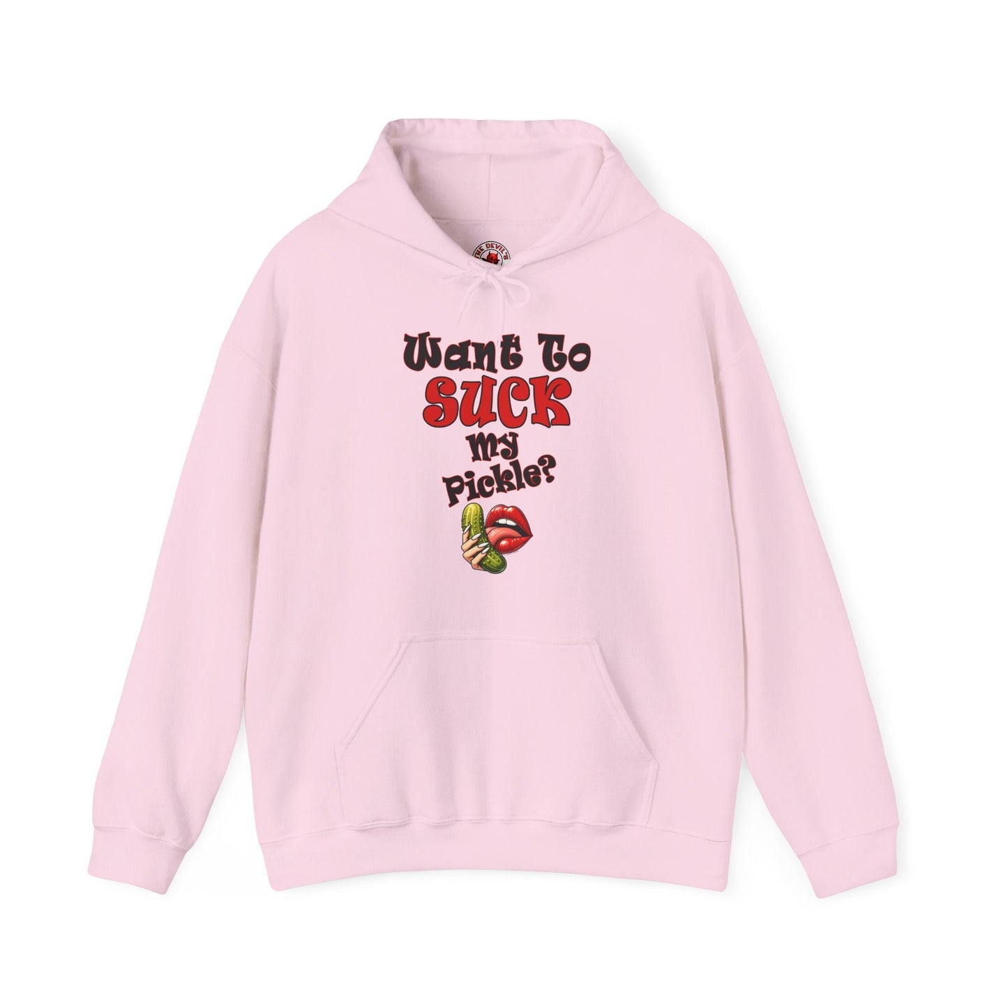 Want To Suck My Pickle Hooded Sweatshirt The Devil's Pickle