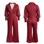 Loose Elastic V-neck Straight High Waist Jumpsuit Grayceful LLC