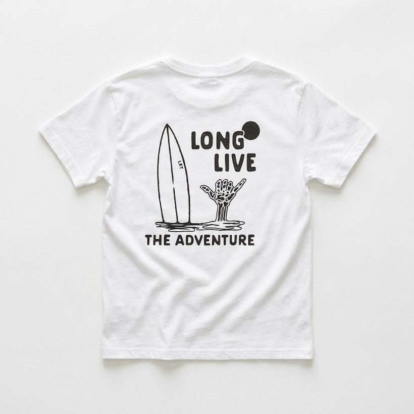 LONG LIVE THE ADVENTURE TEE - WHITE