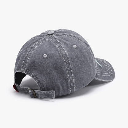 Fashionable Outdoor Versatile Curved Brim Letter Embroidery Men's Flat Tongue Hat Show Face Small Washed Women's Simple Baseball Hat Fashion