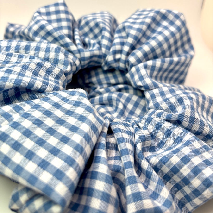 Blue Gingham Spring Scrunchie Enchanted Scrunch