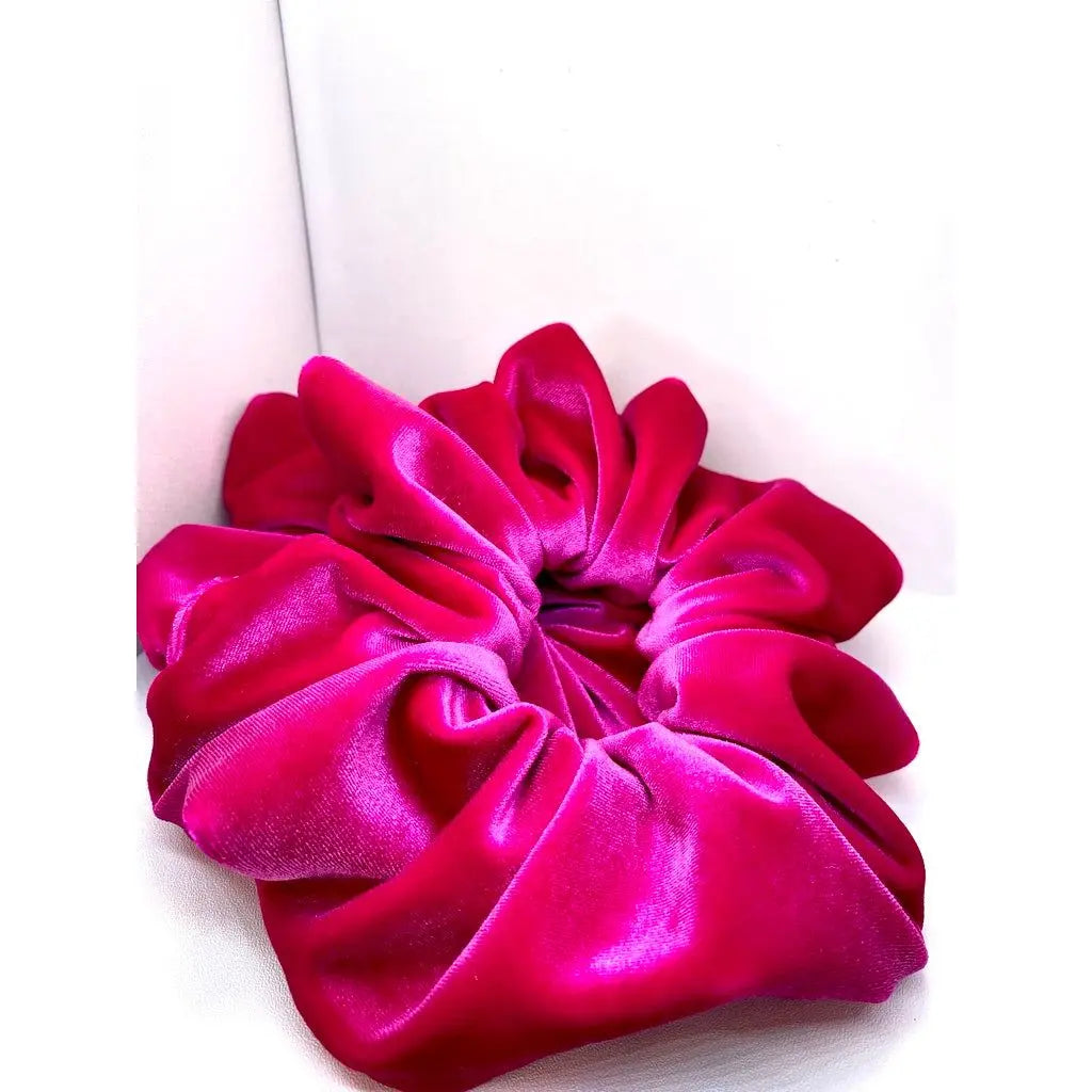 Neon Pink Velvet Scrunchie Enchanted Scrunch