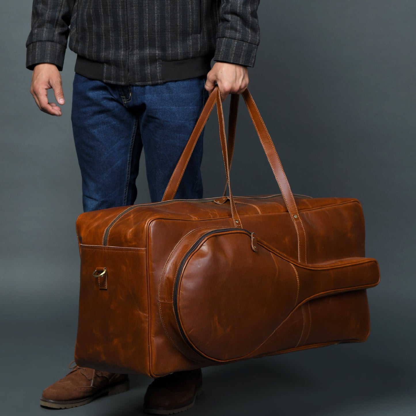 Buffalo Leather Tennis Duffle Bag Classy Leather Bags