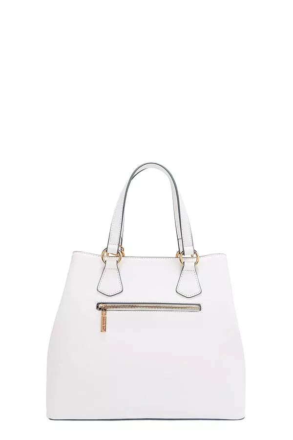 Nicole Lee USA Monogram Pattern Handbag with Rhinestones Decor New Era Fashion LLc