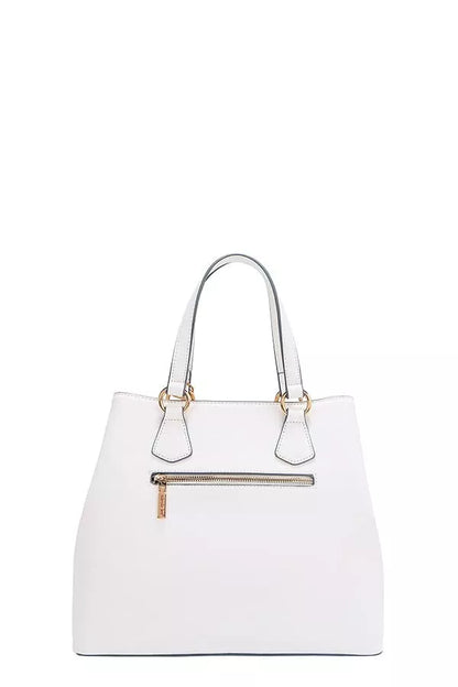 Nicole Lee USA Monogram Pattern Handbag with Rhinestones Decor New Era Fashion LLc