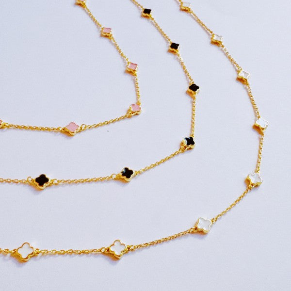 Petite Colored Clover Necklace Shop Style & More | Fresh Looks, Everyday Deals & Free Shipping