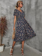V-Neck Floral Print A-Line Satin Maxi Dress | 8 Colors FitiqueFit