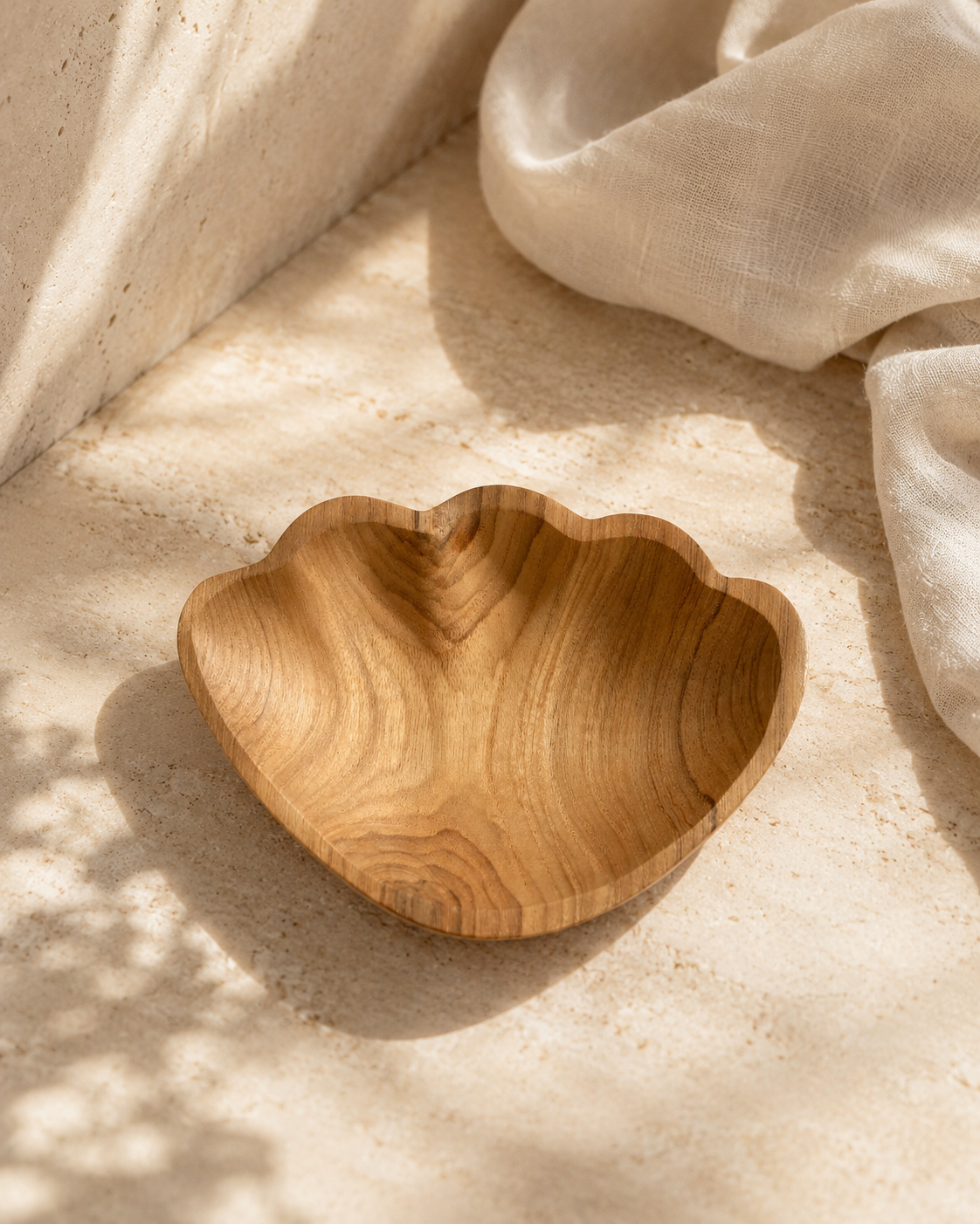 Teak Shell Catch All Village Thrive