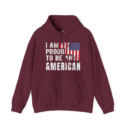 I Am Proud To Be An American Hooded Sweatshirt The Devil's Pickle
