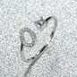 Popular Fashion Silvery AZ Letter Ring Initials Wedding Love Couple Rings Bridesmaid Gift NovaCart