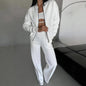 Women’s 2-Piece Zip-Up Sweatsuit Set — Jacket & Wide-Leg Sweatpants FitiqueFit