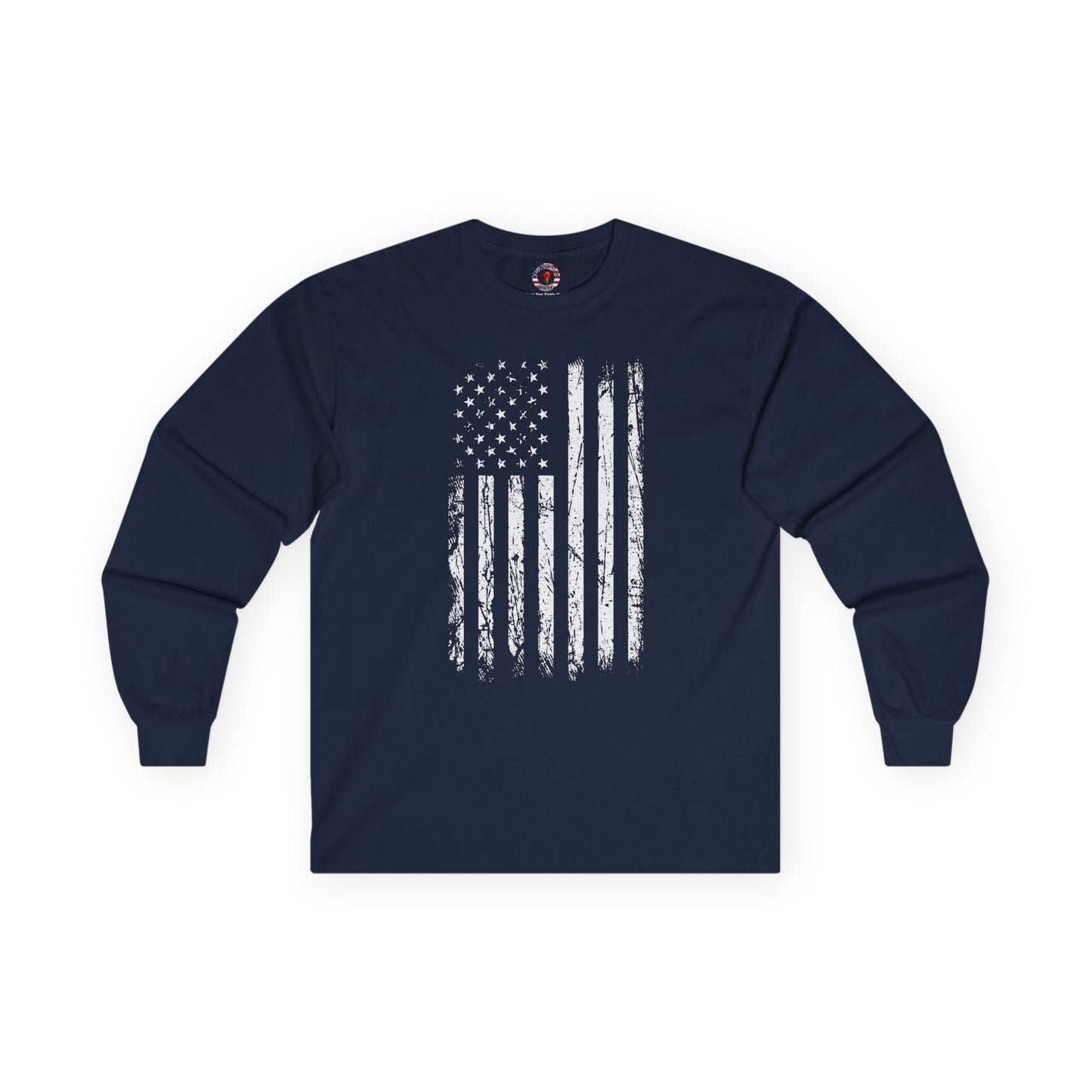 American Grunge Flag Long Sleeve Tee The Devil's Pickle