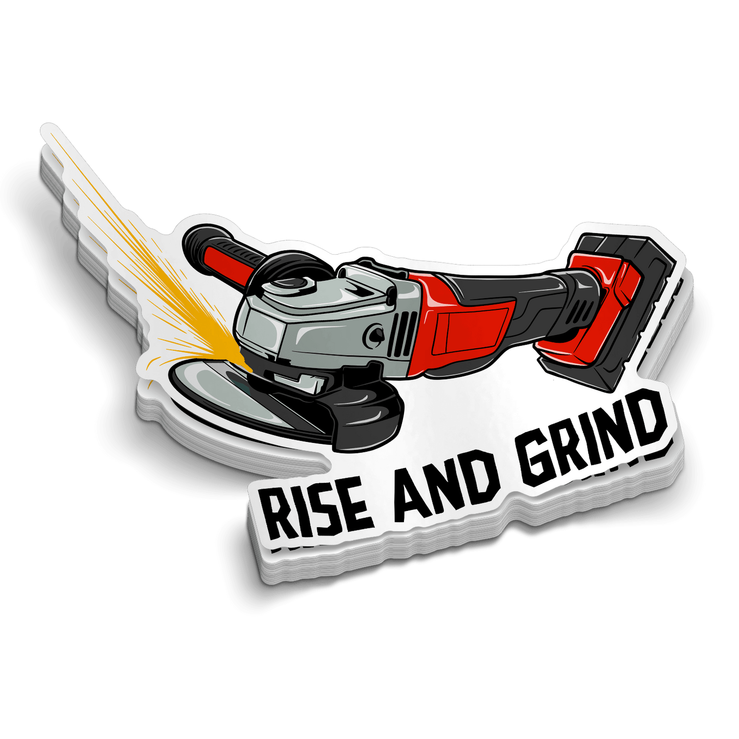 Rise and Grind - Hard Hat Decal Armed American Supply