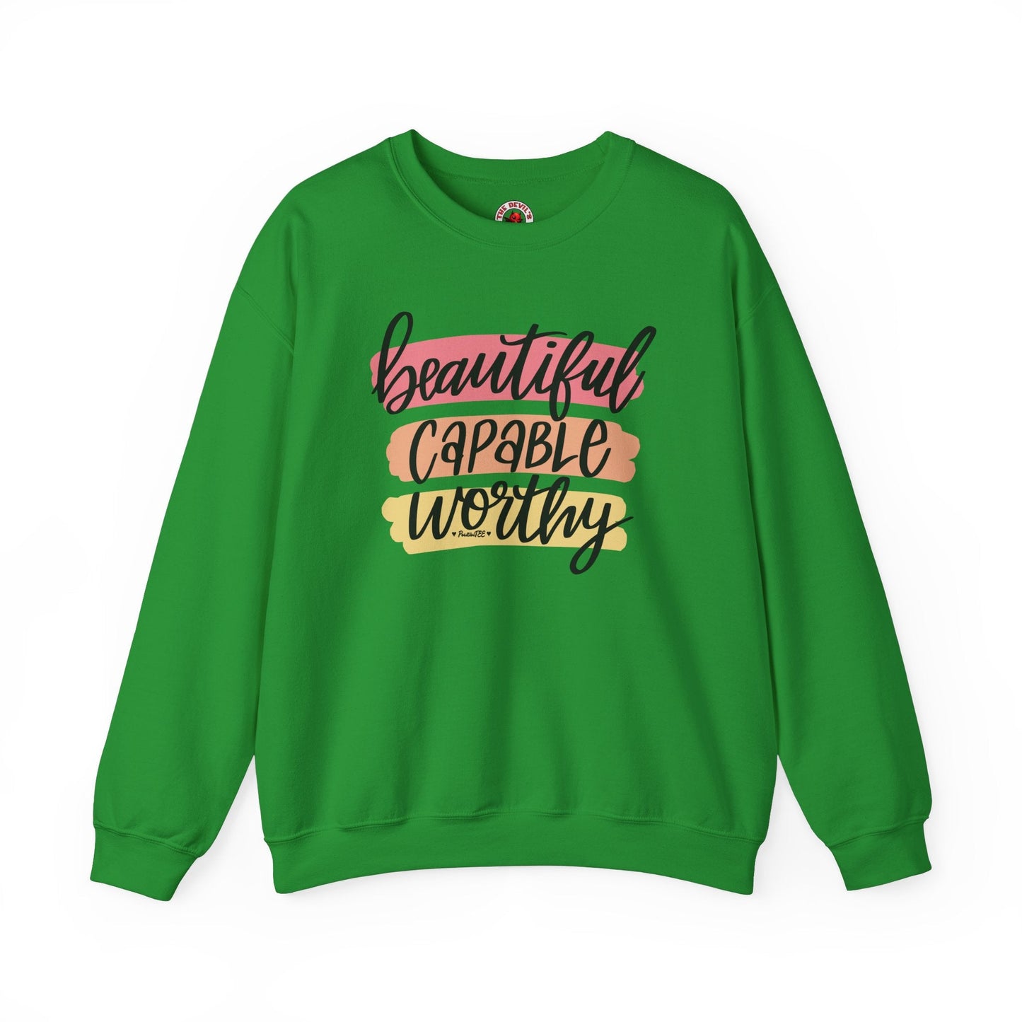 Beautiful Capable Worthy Crewneck Sweatshirt The Devil's Pickle