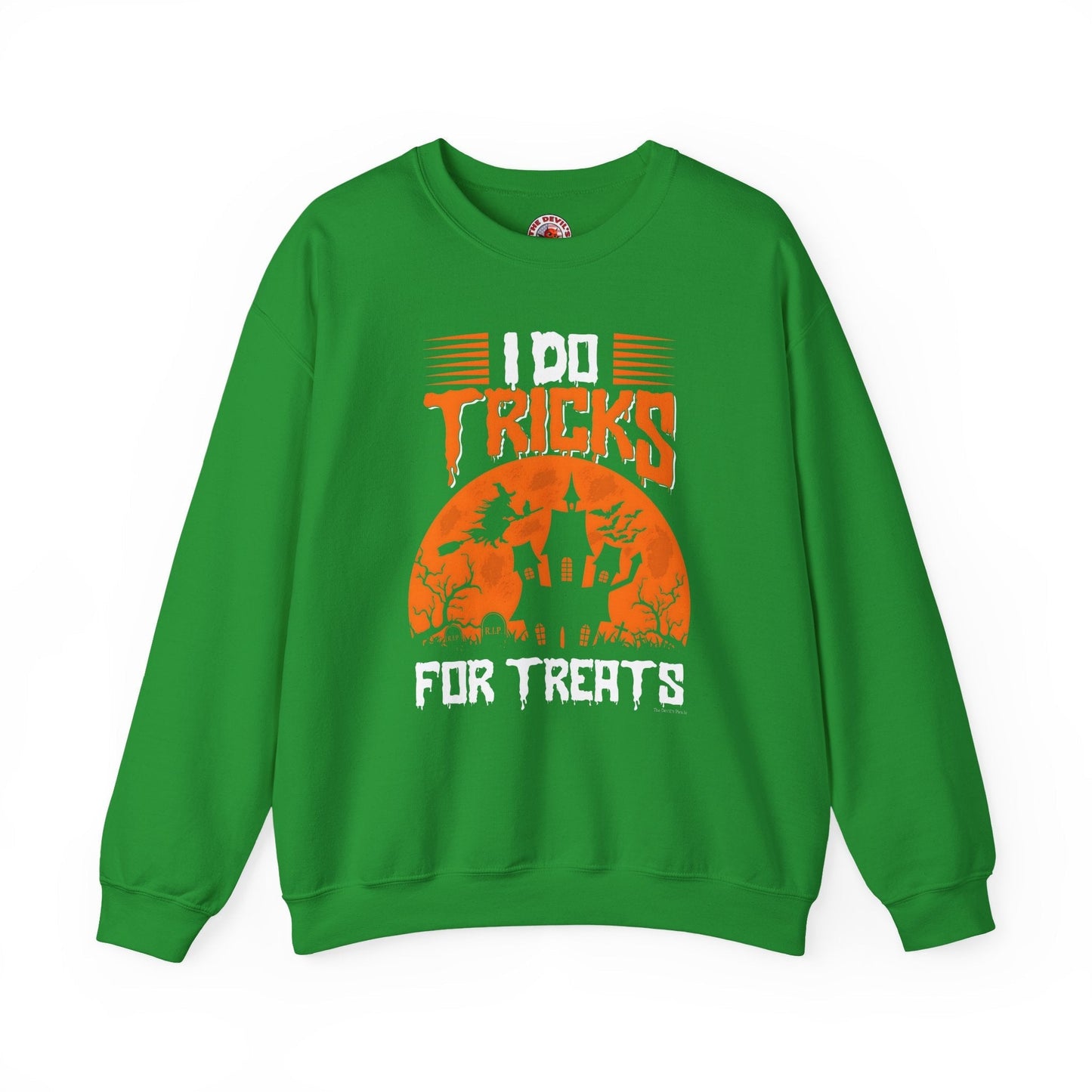 I Do Tricks For Treats Crewneck Sweatshirt The Devil's Pickle