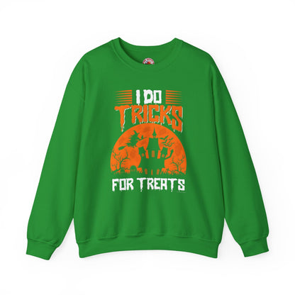 I Do Tricks For Treats Crewneck Sweatshirt The Devil's Pickle