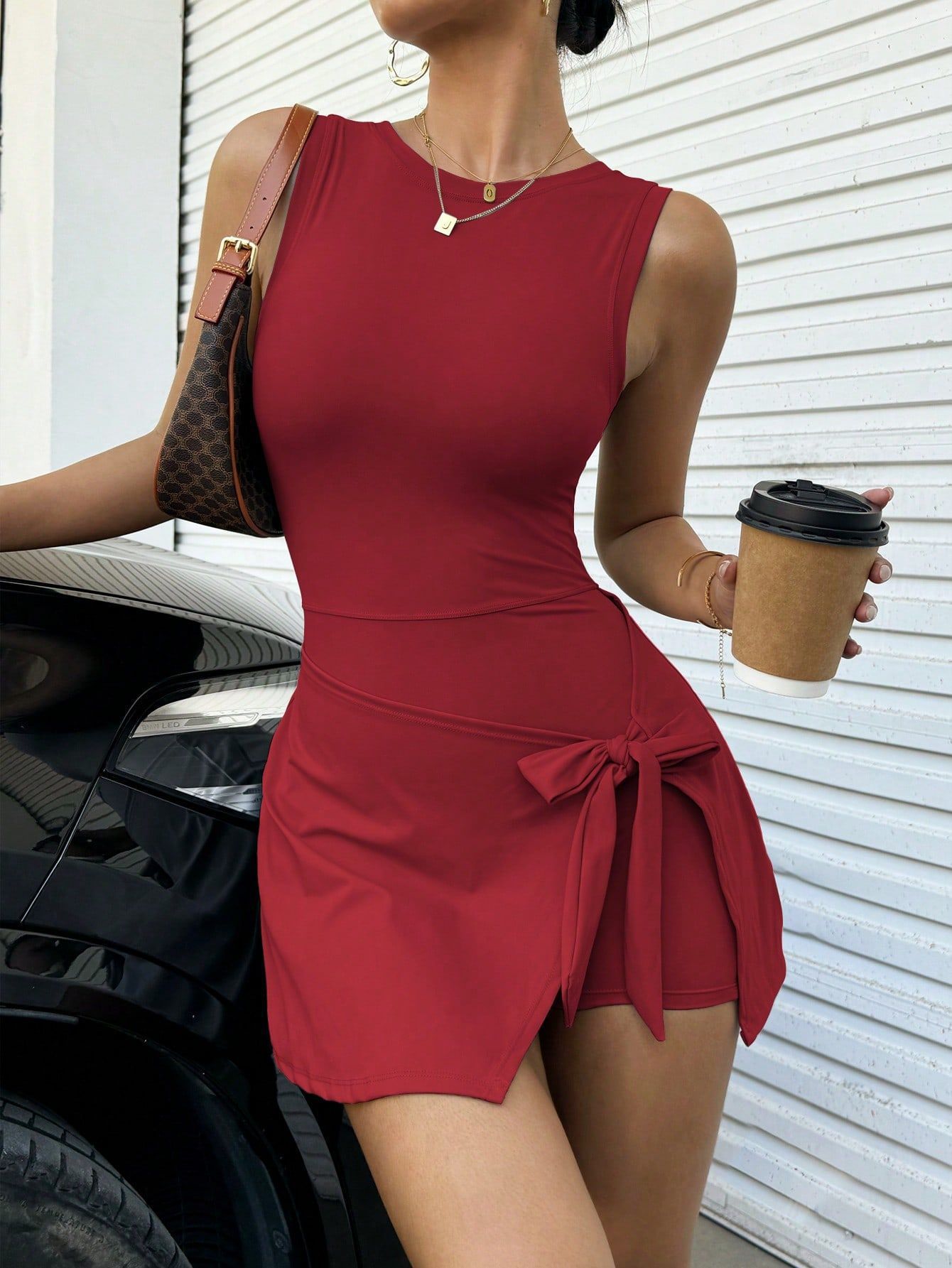 Women's Fitness Beauty-Back Yoga Dress – Sleeveless Active Mini FitiqueFit