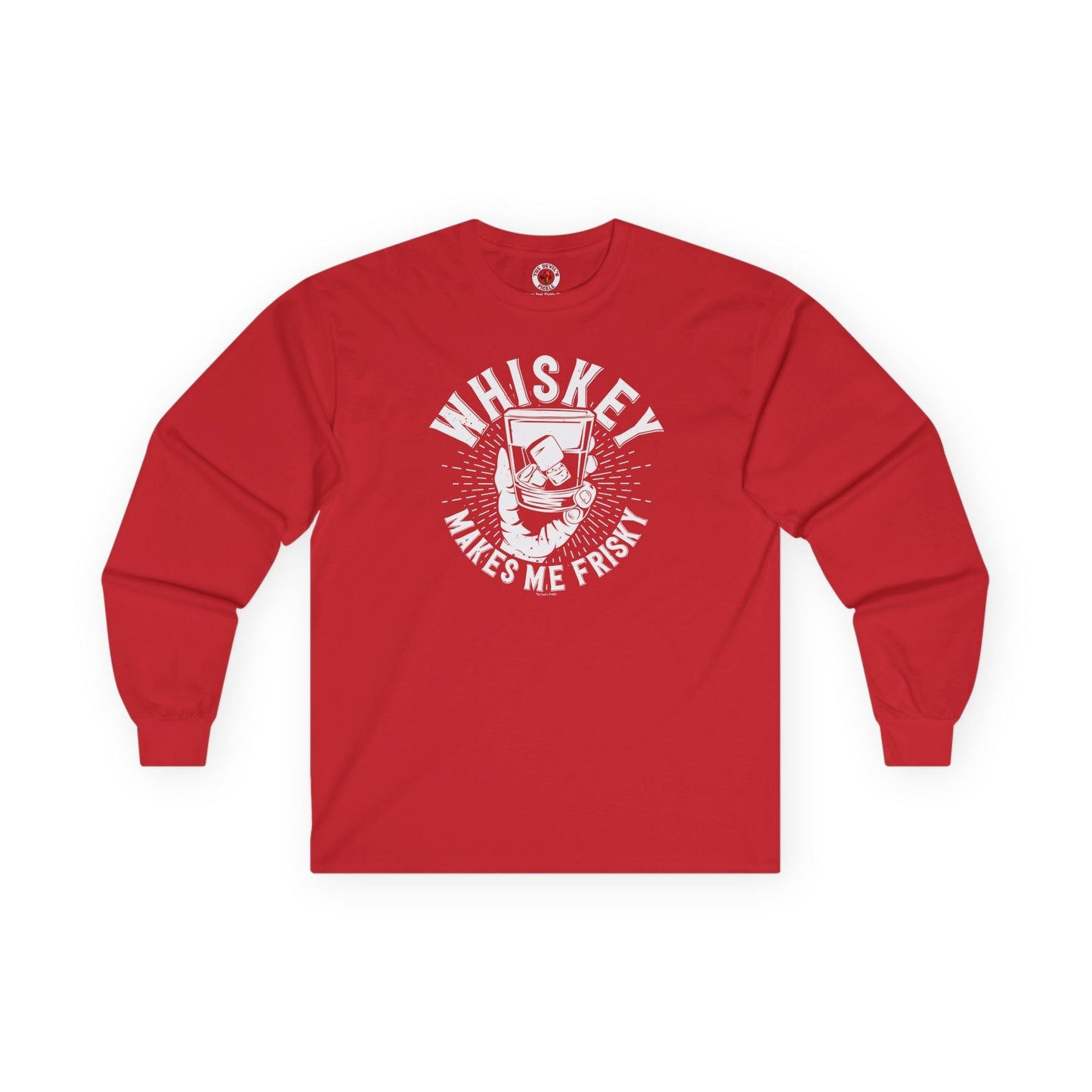 Whiskey Makes Me Frisky Long Sleeve Tee The Devil's Pickle