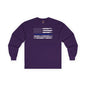 Thin Blue Line American Flag Long Sleeve Tee The Devil's Pickle