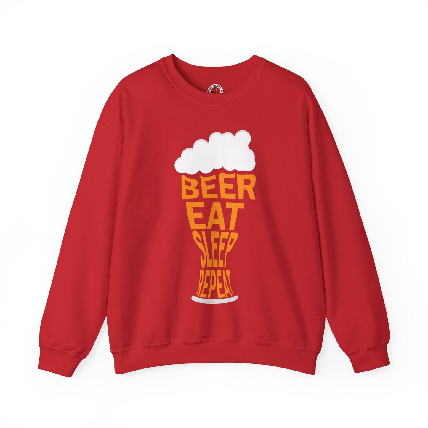 Beer Eat Sleep Repeat Crewneck Sweatshirt The Devil's Pickle
