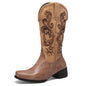 Rustic Western Braided Boots – Retro Cowboy Style with Snakeskin Detailing Country in My Heart