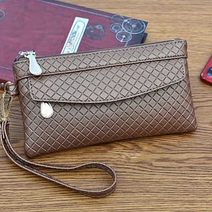 Women's Argyle Quilted Clutch Bag - Multi Zipper Wristlet Bag For Phone & Coin, Fashion Handbag - For Women - Suitable for Evening Parties & Casual Outings - Perfect Gift for Her NovaCart