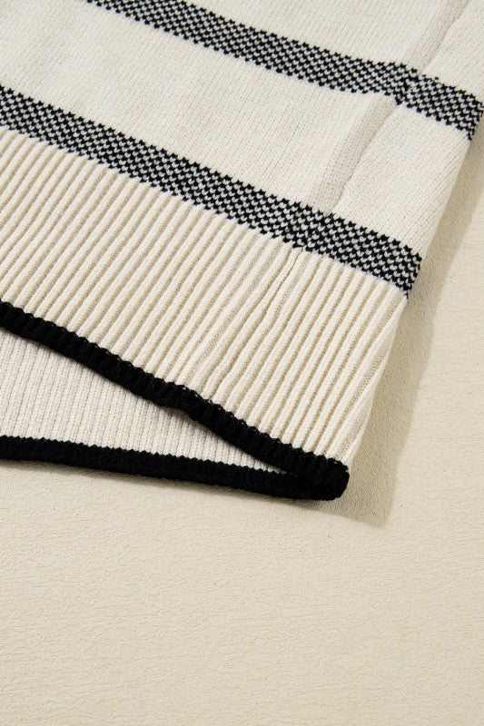 Plus Size Stripe Wide Sleeve Crewneck Sweater Shop Style & More | Fresh Looks, Everyday Deals & Free Shipping