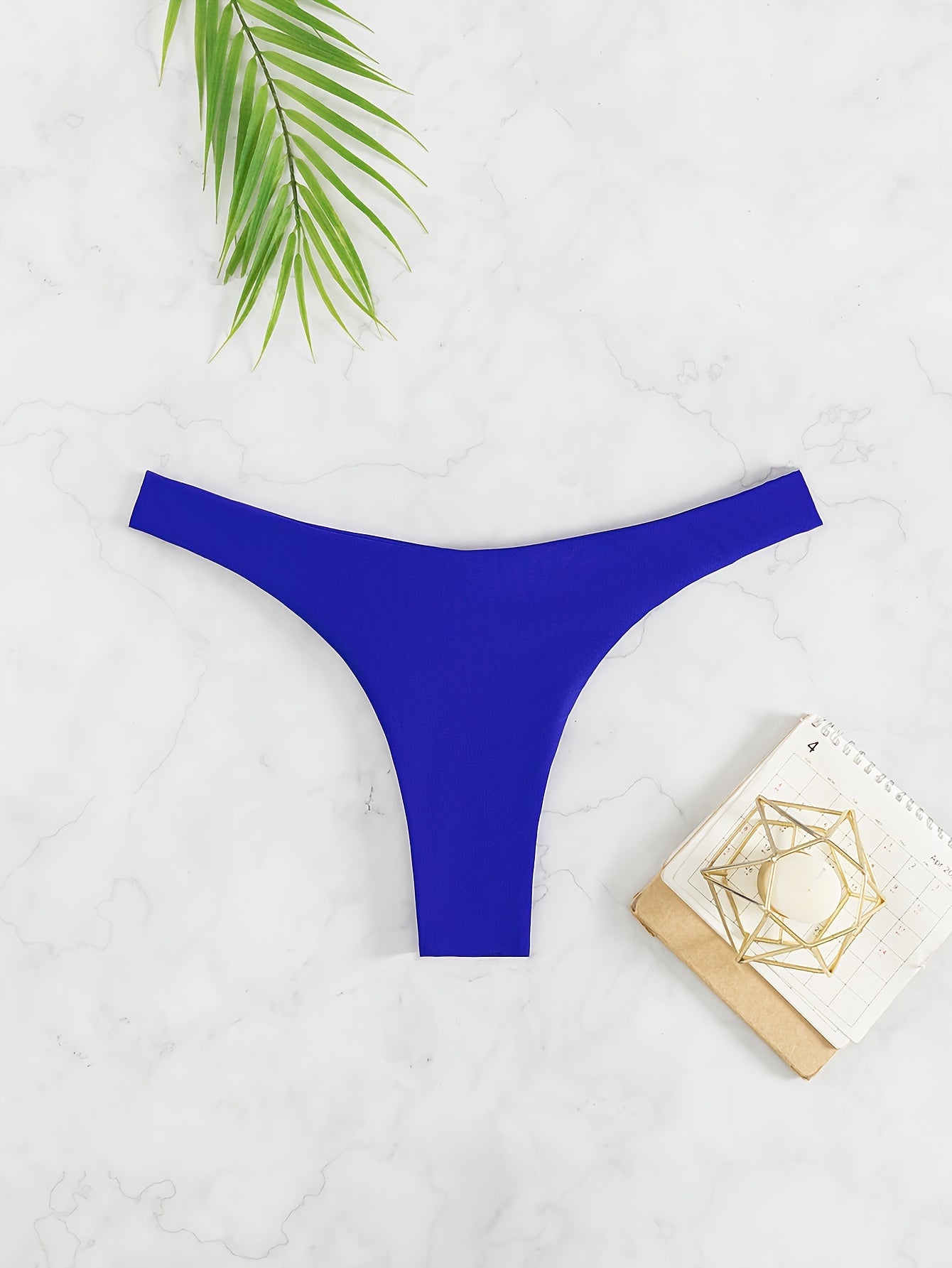 New Bikini Solid Color Cheeky Ruched Thong Bikini Bottoms for Women – High Stretch Polyamide Swim Briefs with Flattering Fit – Casual Swimwear Essential for Beach Pool and Summer Vacation Stevvex