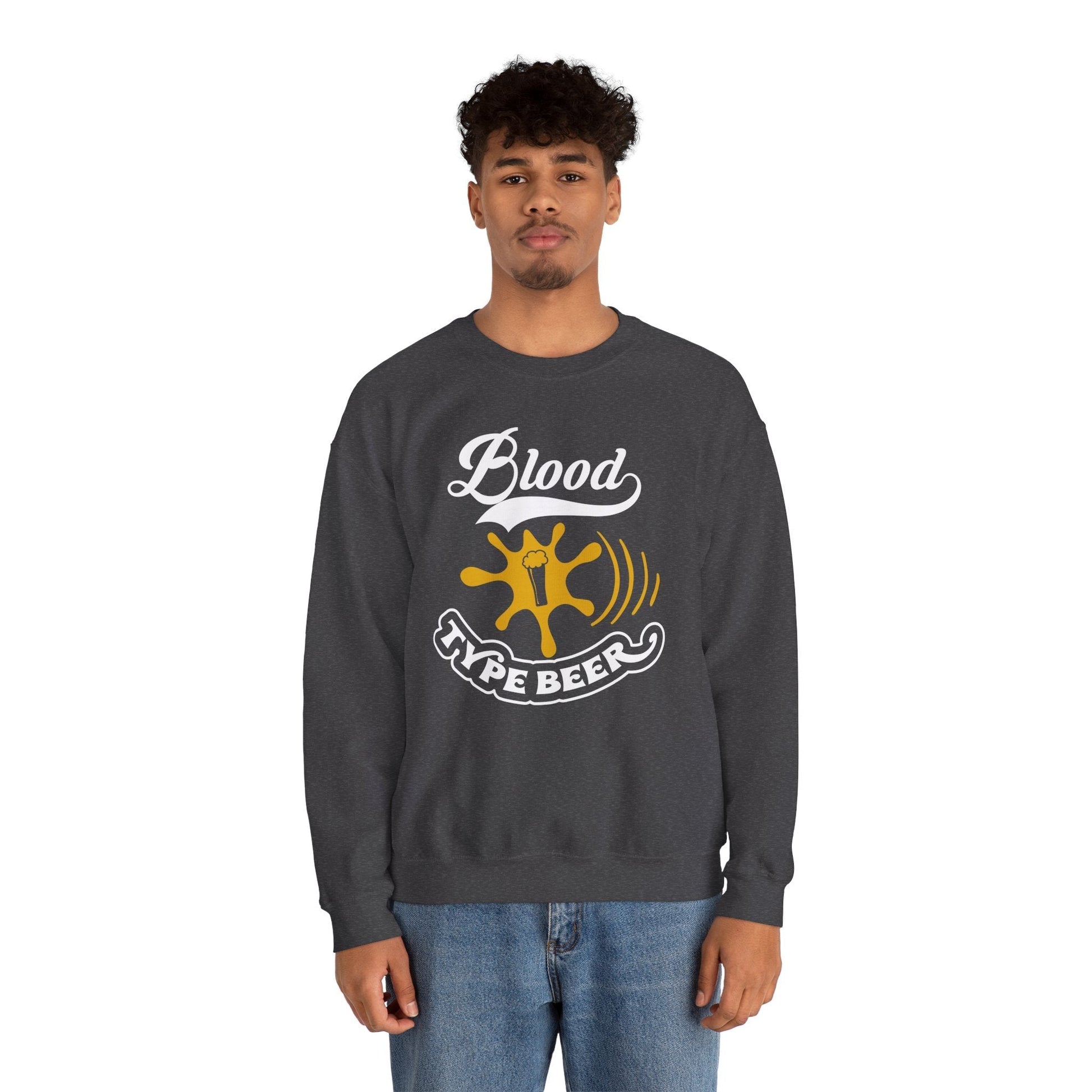 Blood Type Beer Crewneck Sweatshirt The Devil's Pickle