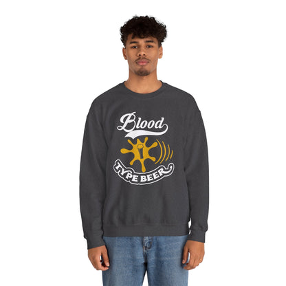 Blood Type Beer Crewneck Sweatshirt The Devil's Pickle