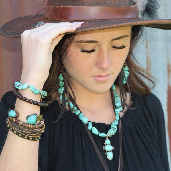 Multi-Strand Leather Cuff with Antique Gold Studs Shop Style & More | Fresh Looks, Everyday Deals & Free Shipping