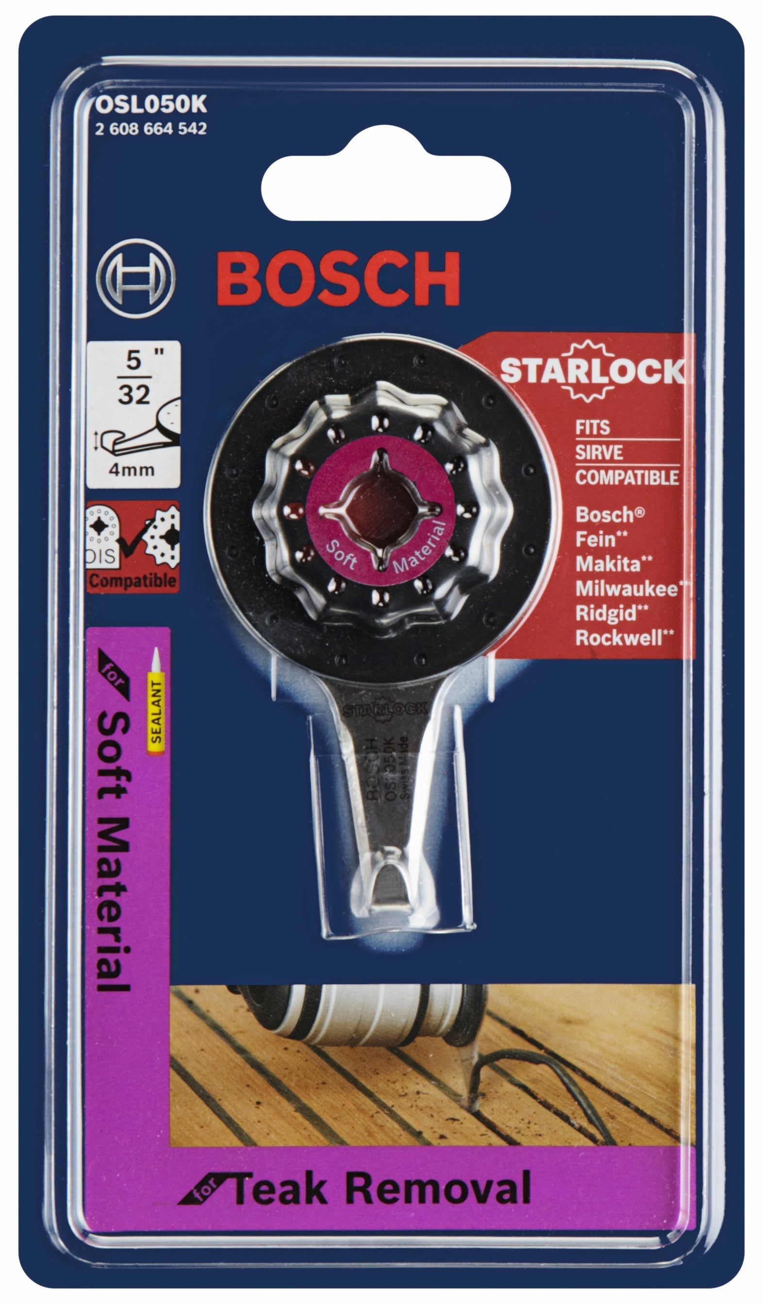BOSCH OSL050K 1/2 In. Starlock® Oscillating Multi-Tool Sealant-Removal Knife VM Hardware