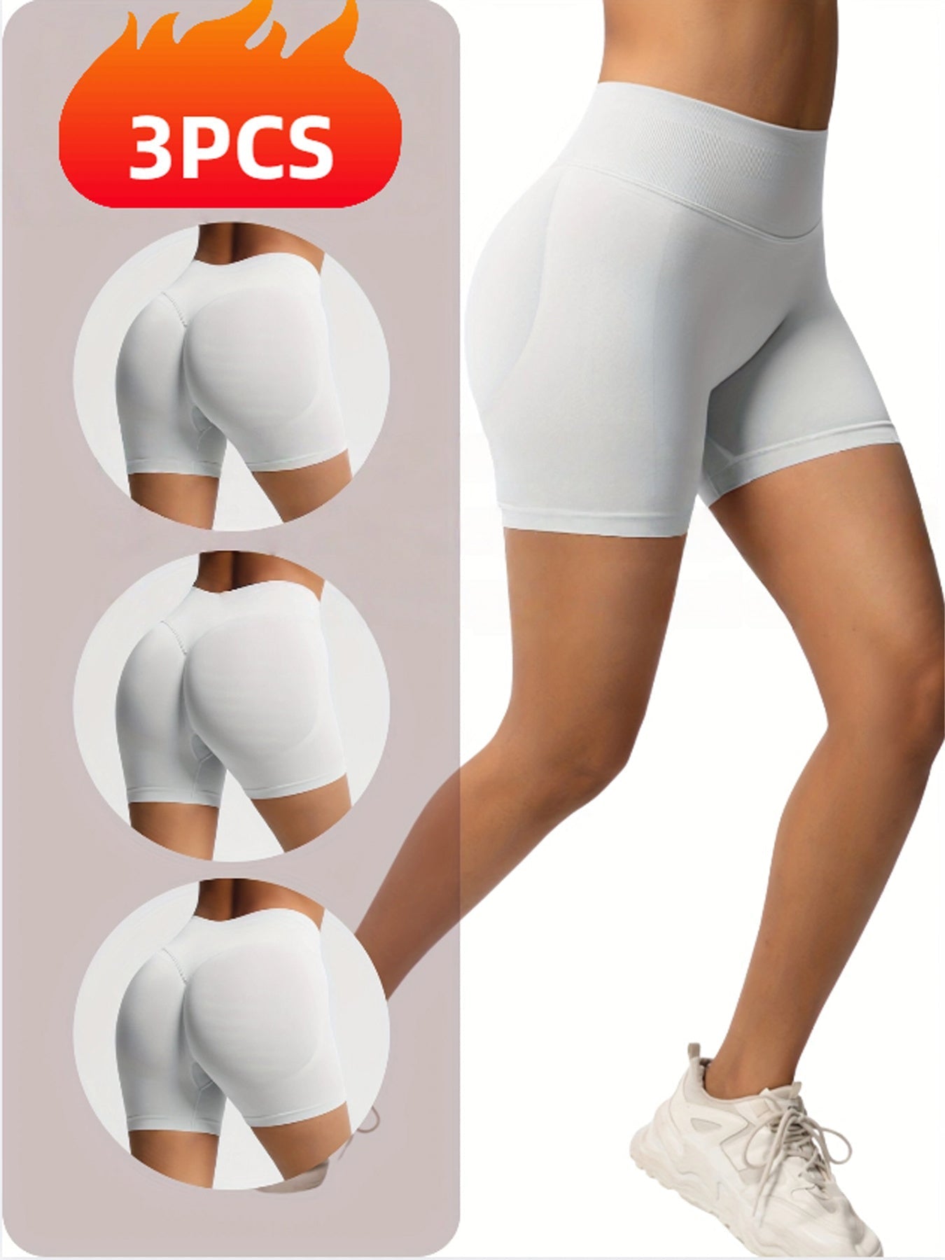 3-Pack Seamless Workout Shorts for Women FitiqueFit