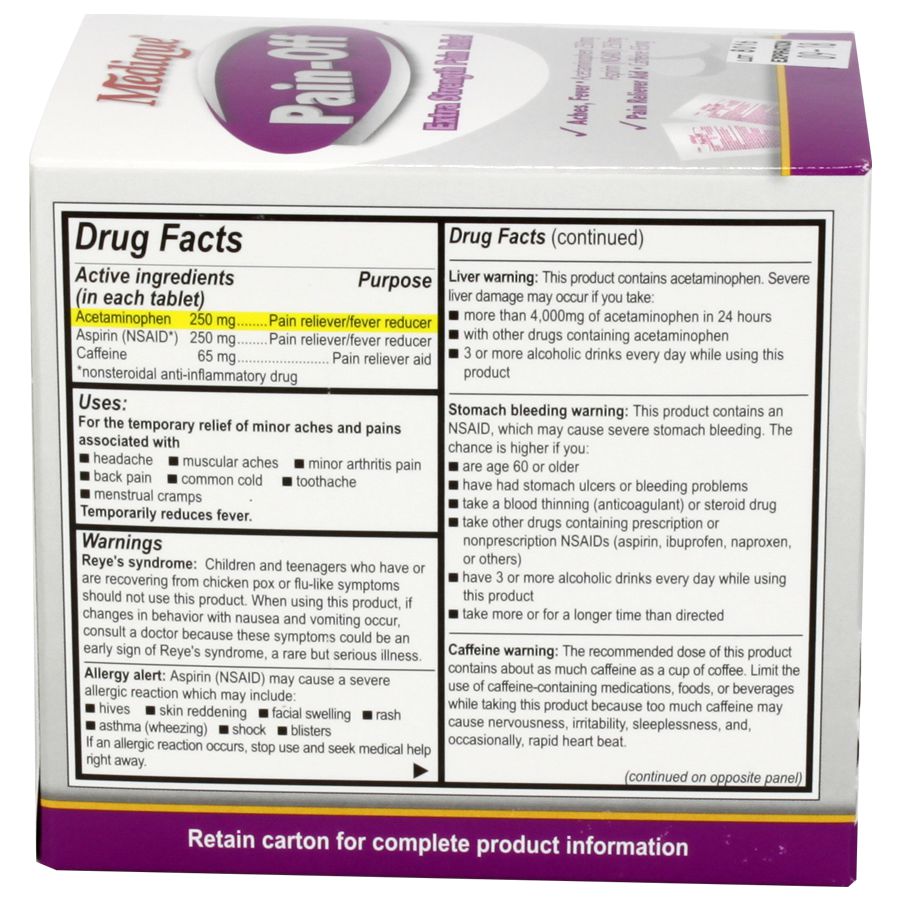 Pain-Off Extra-Strength Pain Relief, 100/Box quakekits.com
