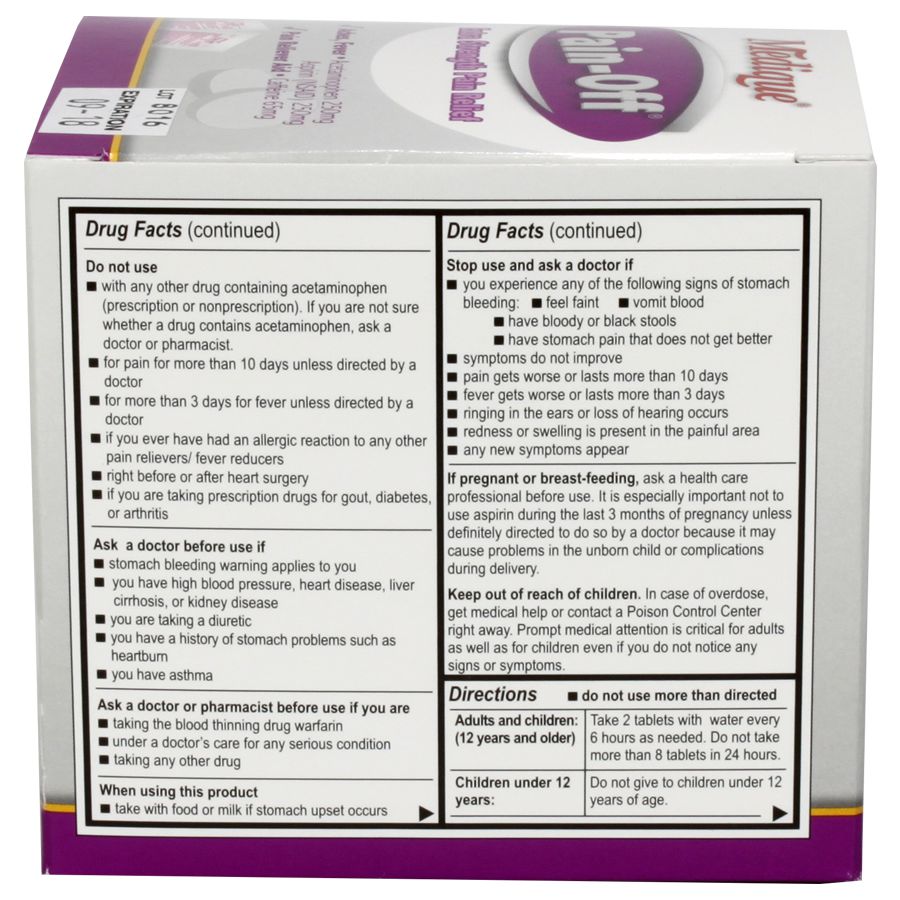 Pain-Off Extra-Strength Pain Relief, 100/Box quakekits.com