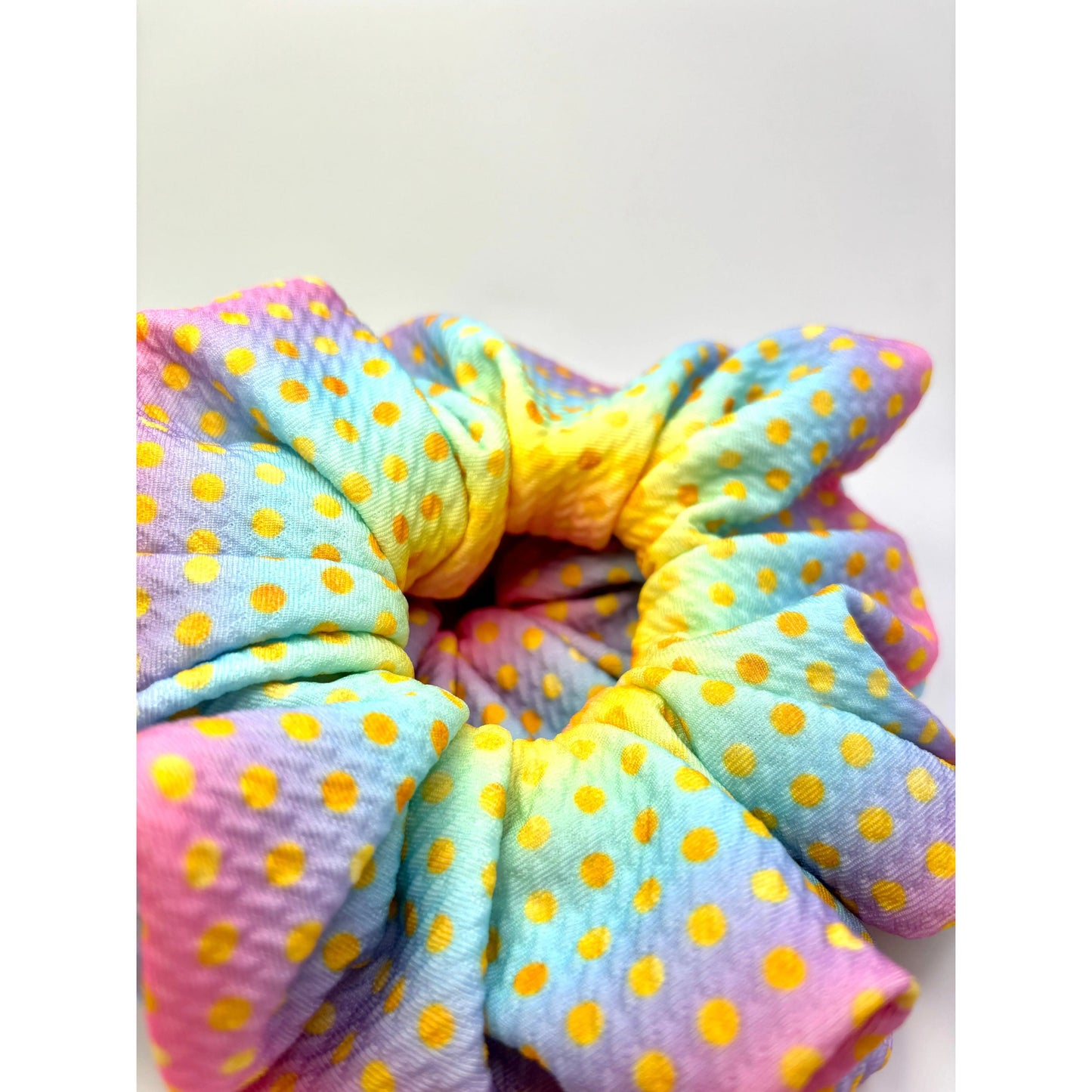 Gold Dot Ombre Rainbow Bullet Scrunchie Enchanted Scrunch
