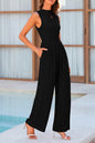 Mock Neck Sleeveless Wide Leg Jumpsuit New Era Fashion LLc