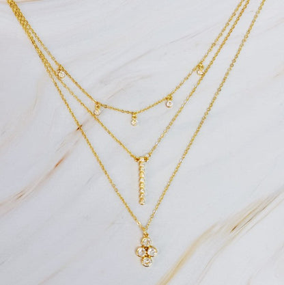 Bezel Crystals Layered Chain Necklace Shop Style & More | Fresh Looks, Everyday Deals & Free Shipping