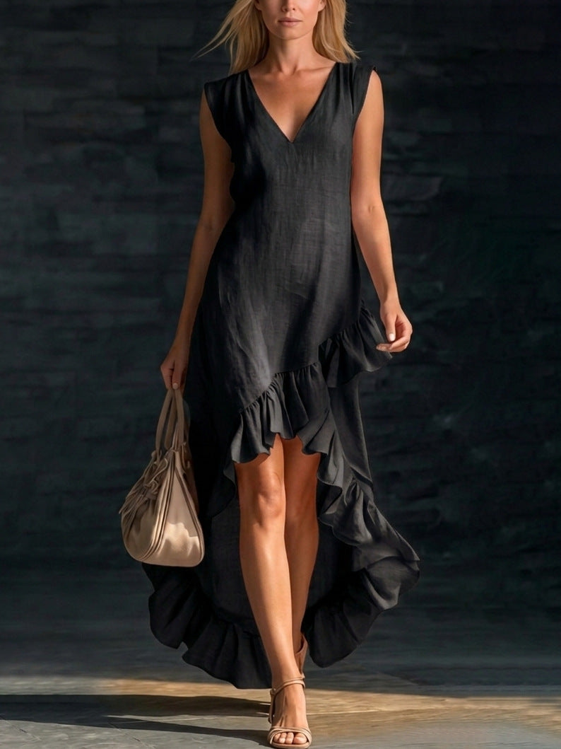 Cotton Long Sleeveless Casual Dress for Women FitiqueFit
